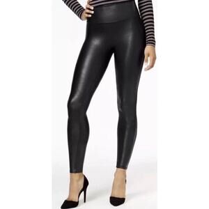 Spanx Faux Leather Leggings Women's Size Medium Black